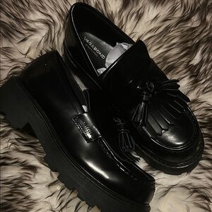 Vagabond Black Tassel Loafers